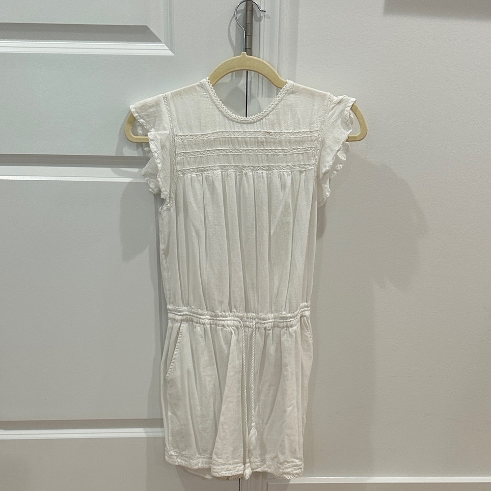 SUPERDRY - size 6 - White Lace Trim Romper